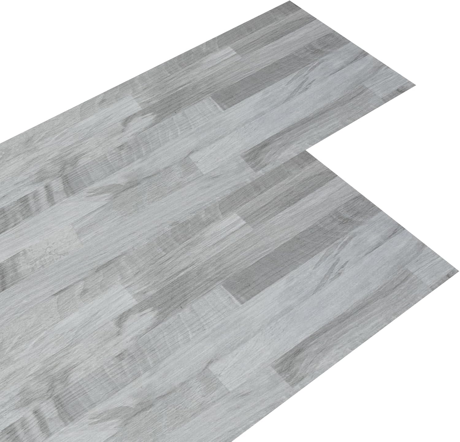 INMOZATA 36pcs Vinyl Flooring Self Adhesive Floor Tile with Wood Effect Peel and Stick Floor Tiles 2.0 mm Thick Self Adhesive Floor Panks for Bedroom Office Kitchen(5.02㎡,Washed Grey Block)