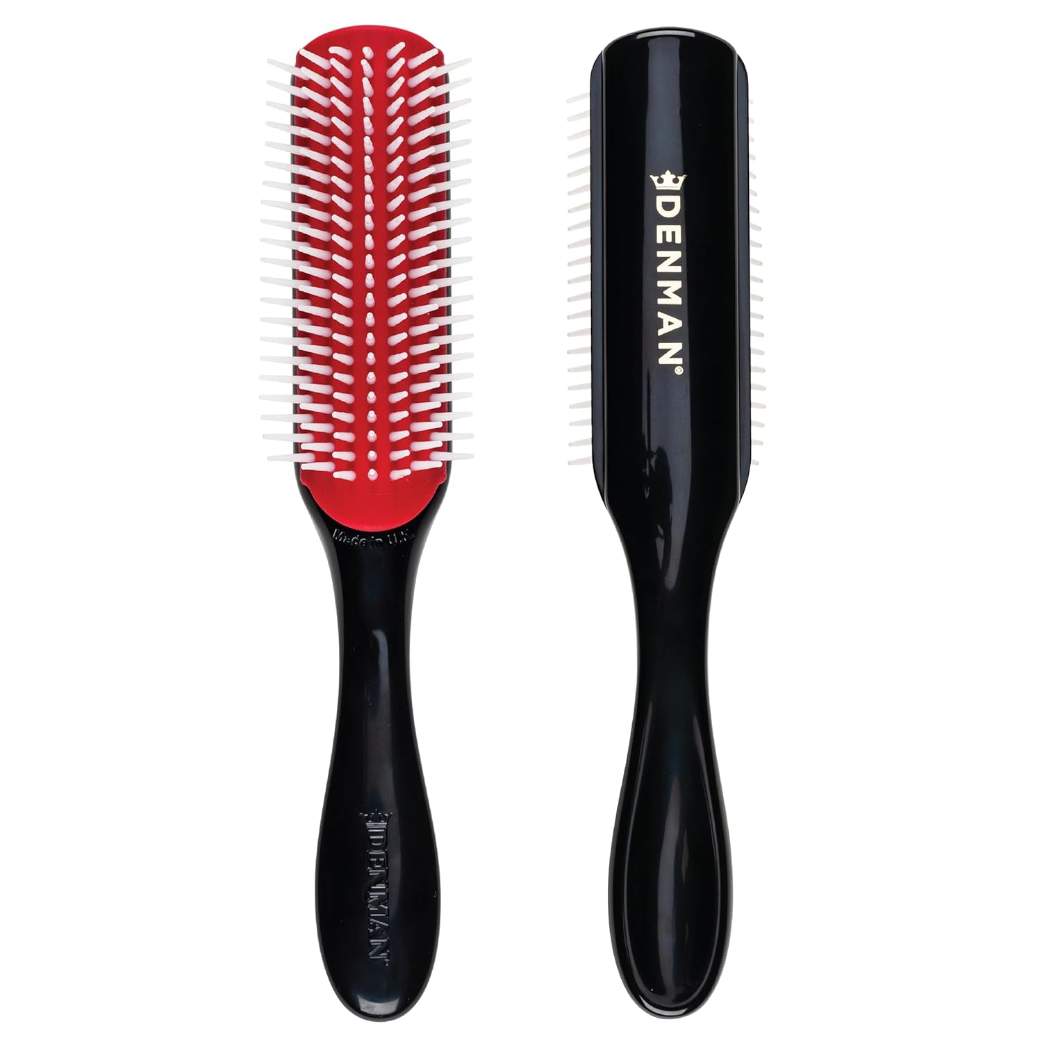 Denman Curly Hair Brush D3, 7 Row Styling Brush for Detangling, Separating, Shaping and Defining Curls - For Women and Men