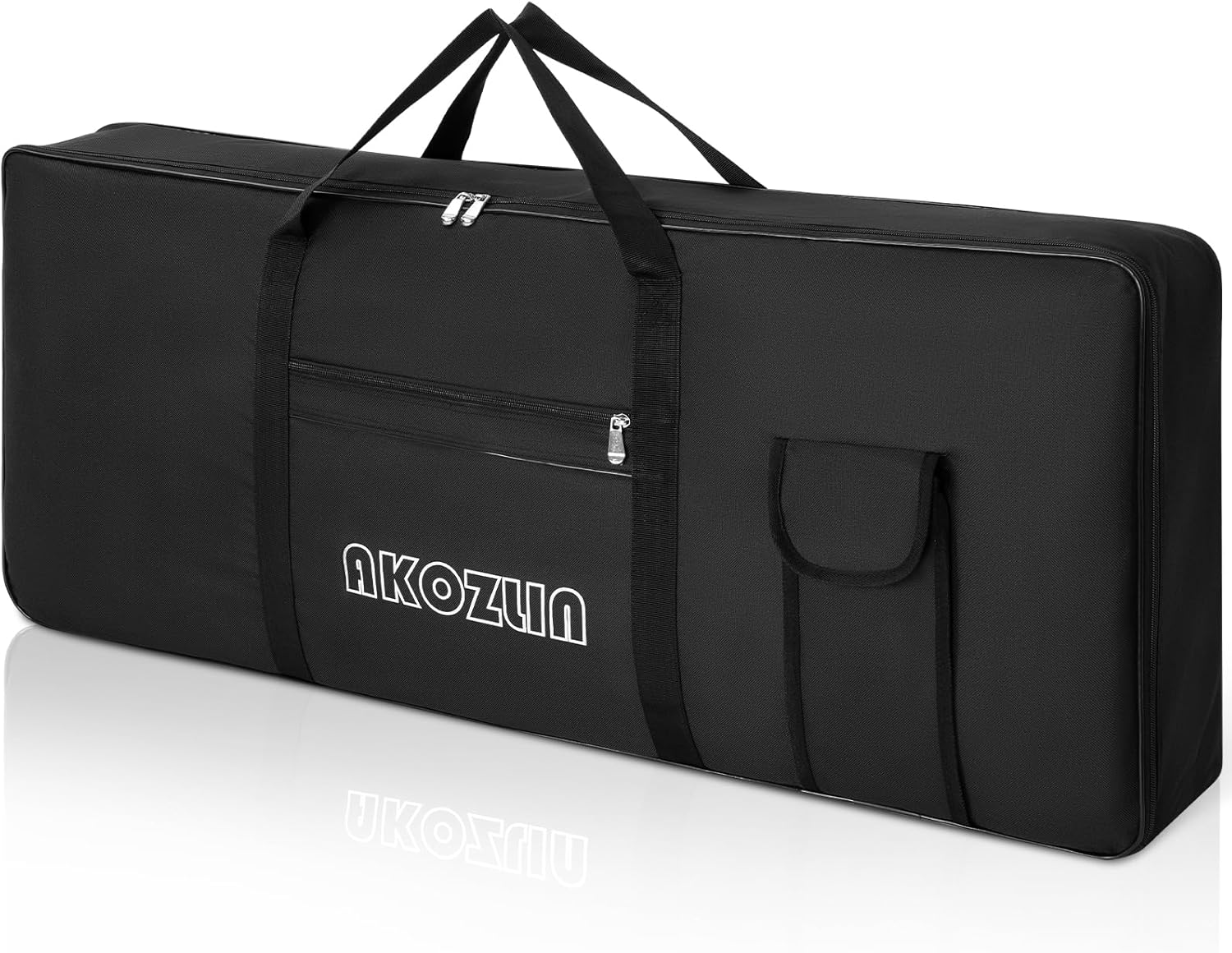 AKOZLIN 61 Keys Portable Padded Keyboard Case,Dimension 40"X6"X16", Electric Piano Keyboard Gig Bag (Black)