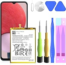 Galaxy A13 Battery,[5800mAh](𝟮𝟬𝟮𝟰 𝗡𝗲𝘄 𝗨𝗽𝗴𝗿𝗮𝗱𝗲𝗱) EB-BA136ABY Replacement Battery for Samsung Galaxy A13 5G SM-A136U SM-A136U1 SM-A136W with Adhesive Tape Tool Repair Kit