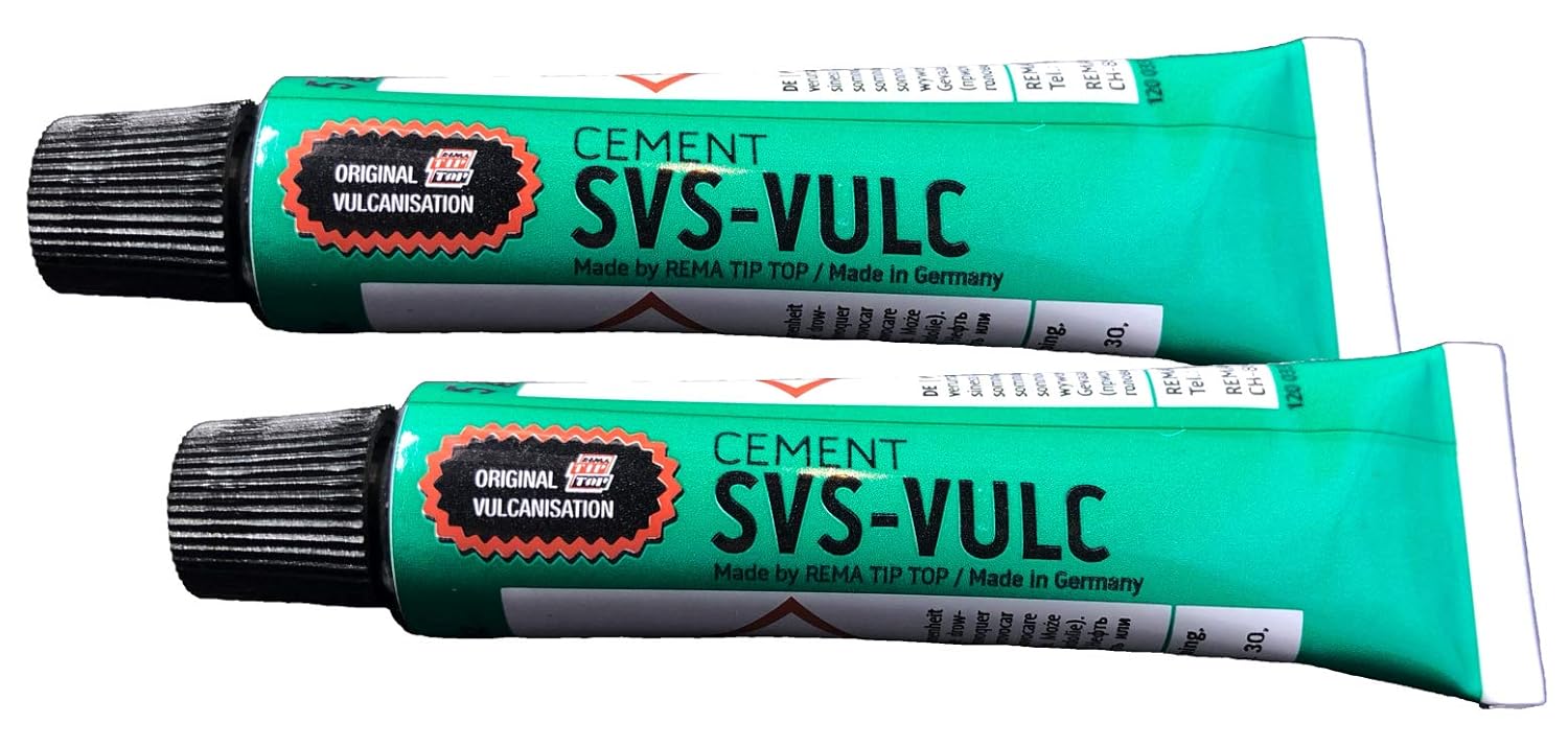 2 Tubes of Rema SVS-Vulc Tube Patch Vulcanizing Cement 5 Gram (7 ml)