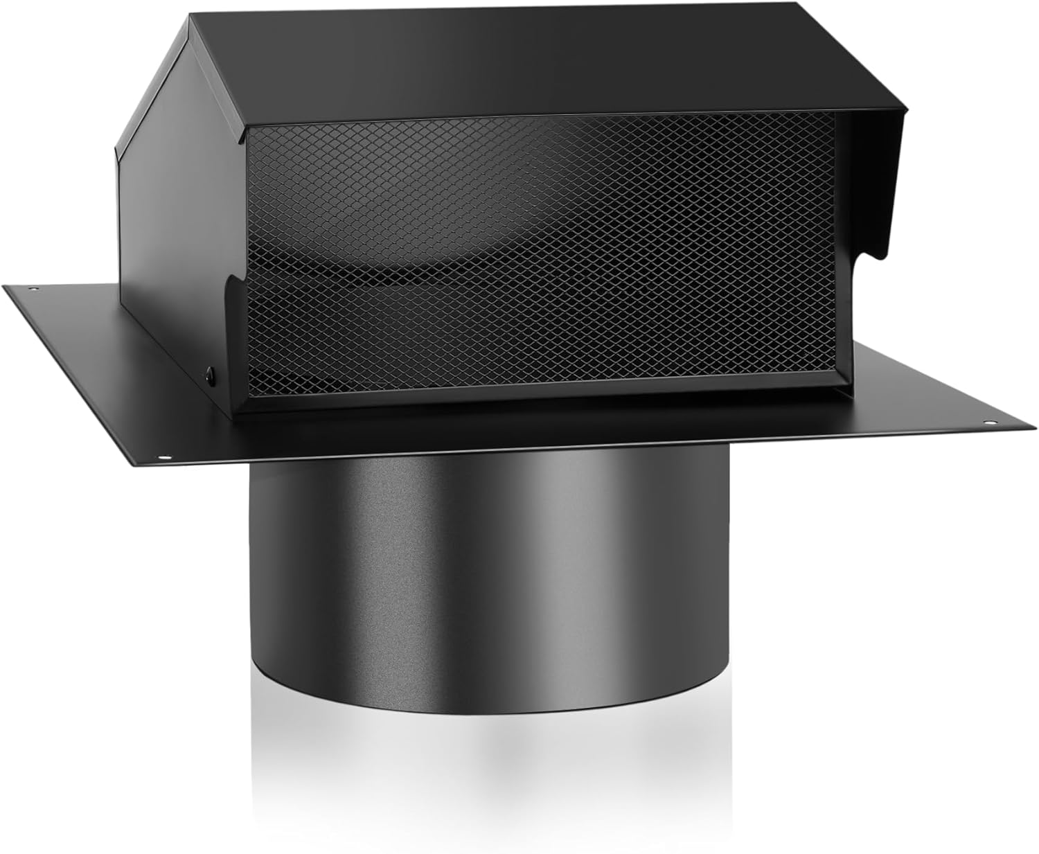 8 Inch Roof Vent Cap with Wind Damper and Mesh to Provide Flow of Fresh Air and Keep Critters Out,8 Inch Roof Exhaust Vent, Black