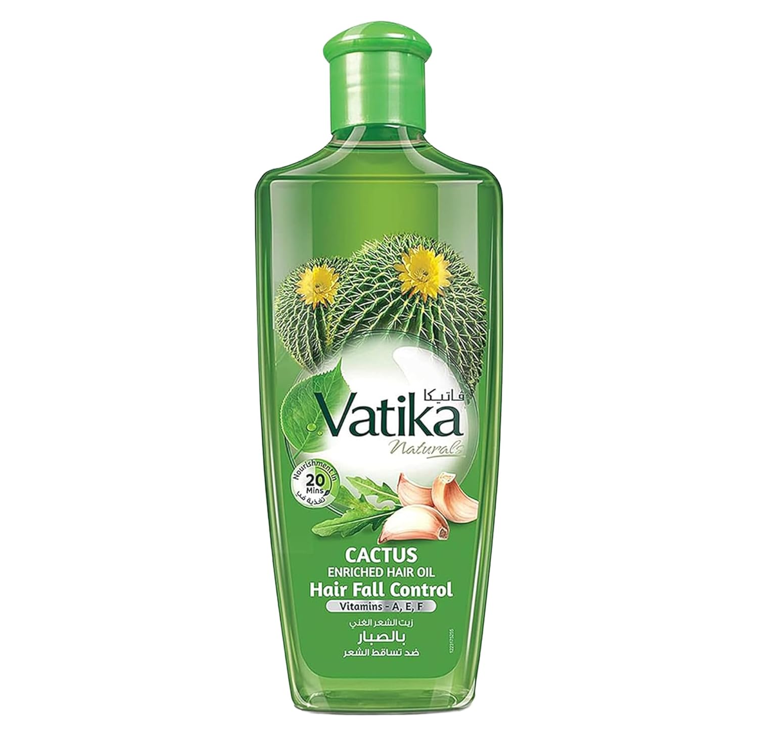 Vatika Naturals Cactus Enriched Hair Oil - Hair Fall Control & Strengthening - Nourishes Scalp & Roots - Reduces Breakage & Promotes Healthy, Thick Hair - for Stronger, Fuller Hair - 300ml
