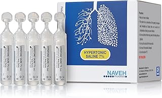NAVEH PHARMA RSV 7% | Hypertonic Saline Solution for Nebulizer Machine | Saline Nebulizer for Adults | Clear Lungs & Airways | Inhalation Solution | Nebulizer Diluent | 25 Bullets (0.17 Fl Oz)