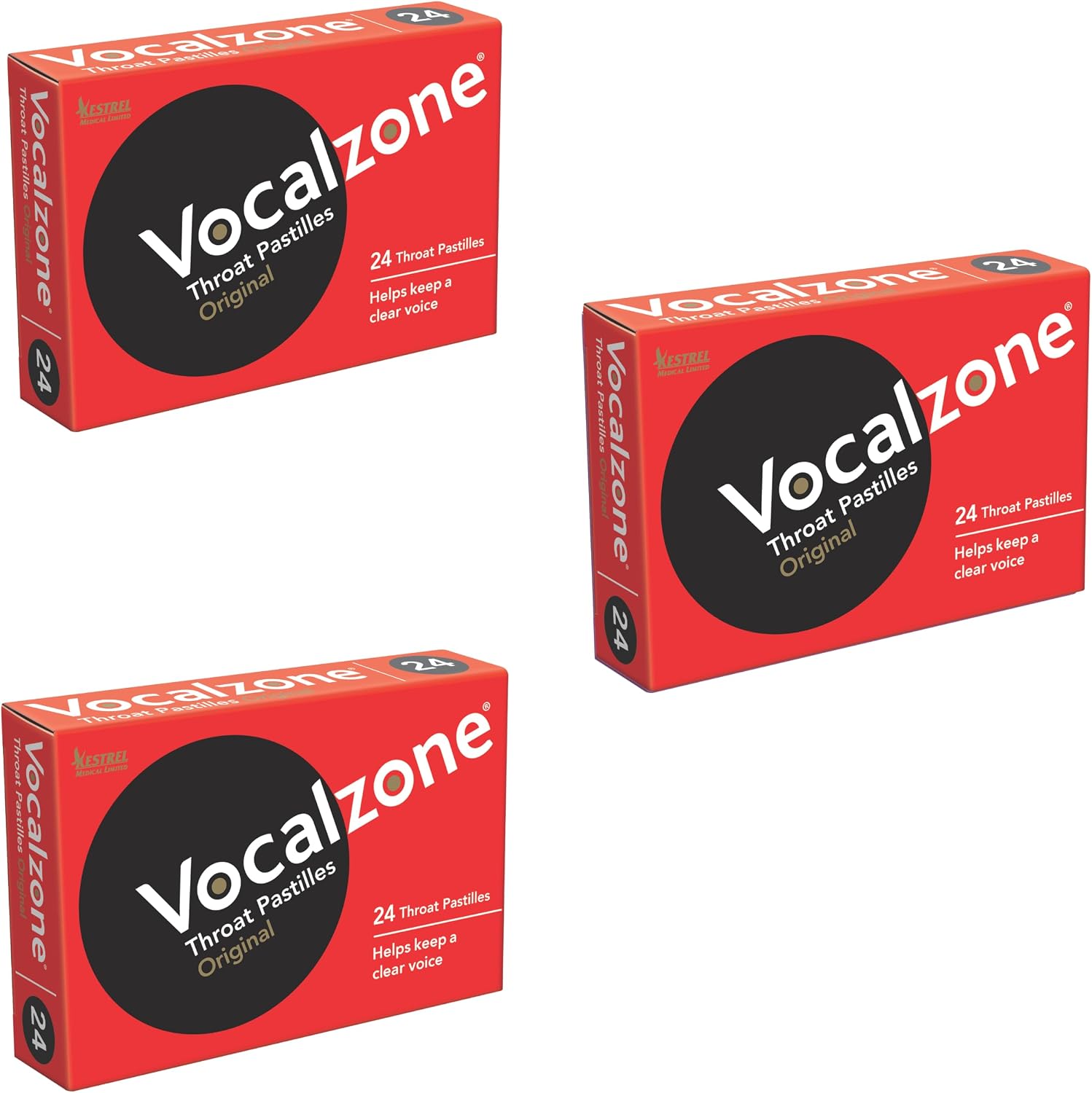 VocalZone Throat Pastilles (24 x 3) Multipack Offer by Vocalzone
