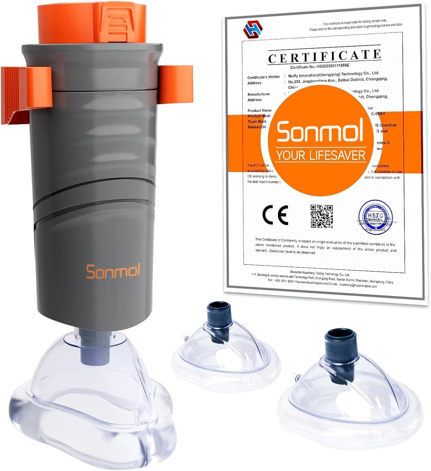 Obtruction Removal Device with 3 Masks, Dust-Proof Bag, Wall Mount