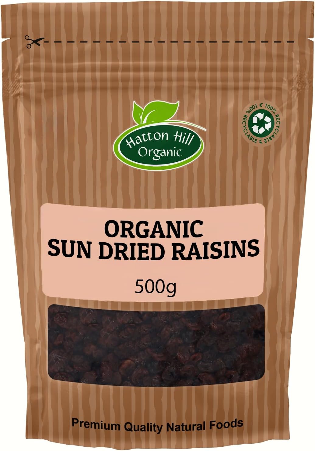 Organic Sun-Dried Raisins 500g by Hatton Hill Organic | A Naturally Sweet and Wholesome Snack