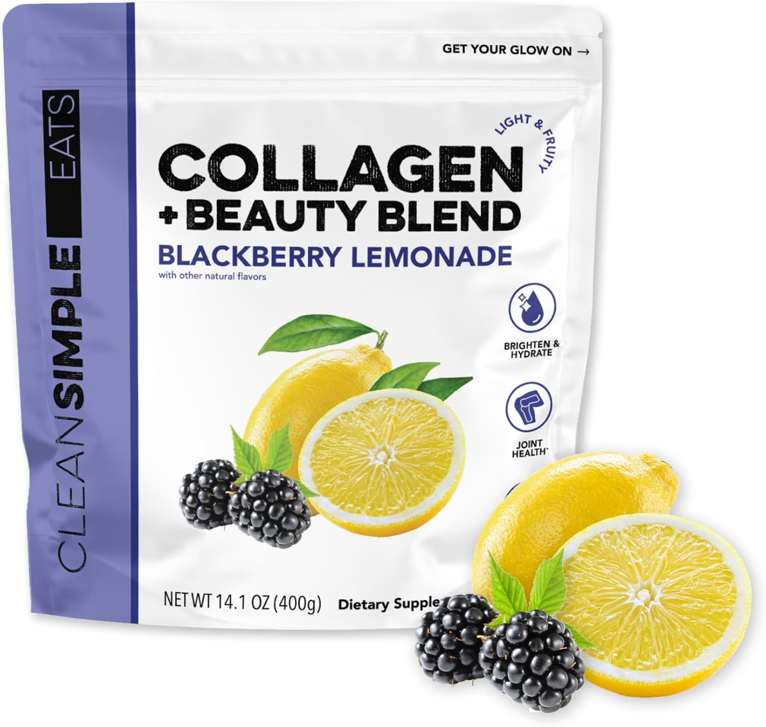 Clean Simple Eats BlackBerry Lemonade Collagen + Beauty Blend 30 Servings