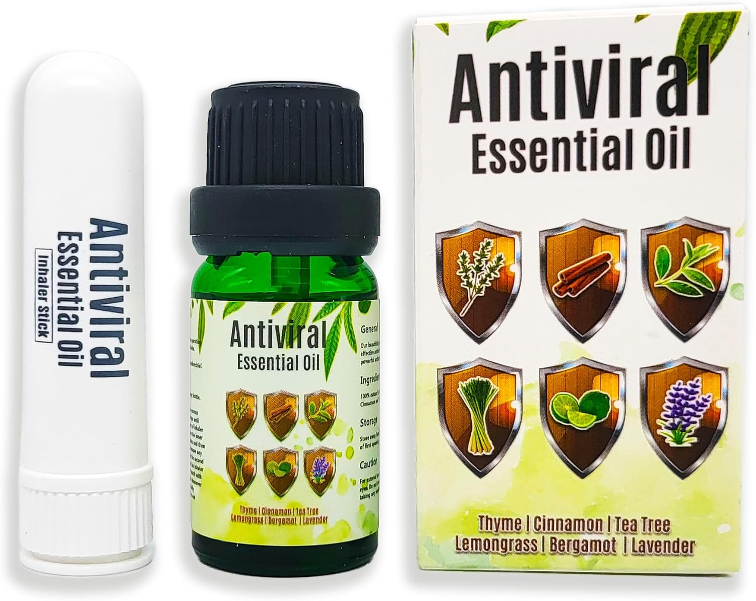 Antiviral Lungs & Airways Remedy Oil with Nasal Inhaler Stick – The 6 Most Powerful Virus Killing Essential Oils Blended to Combat Viruses, Bacteria, Bugs & Germs. Anti-Bacterial. Refresh & Reuse.