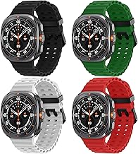 Elaikement Compatible with Samsung Galaxy Watch 7 Ultra 47mm Band, Soft Sport Silicone Breathable Strap Watch Bands Men Women for Samsung Galaxy Watch Ultra 47mm (2024)