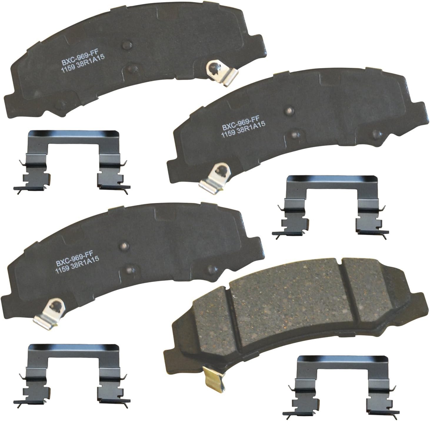 Bendix Premium SBC1159 Ceramic Front Brake Pads for Select Models Buick LaCrosse, Lucerne, Cadillac DTS, Chevrolet Impala, Impala Limited, Monte Carlo