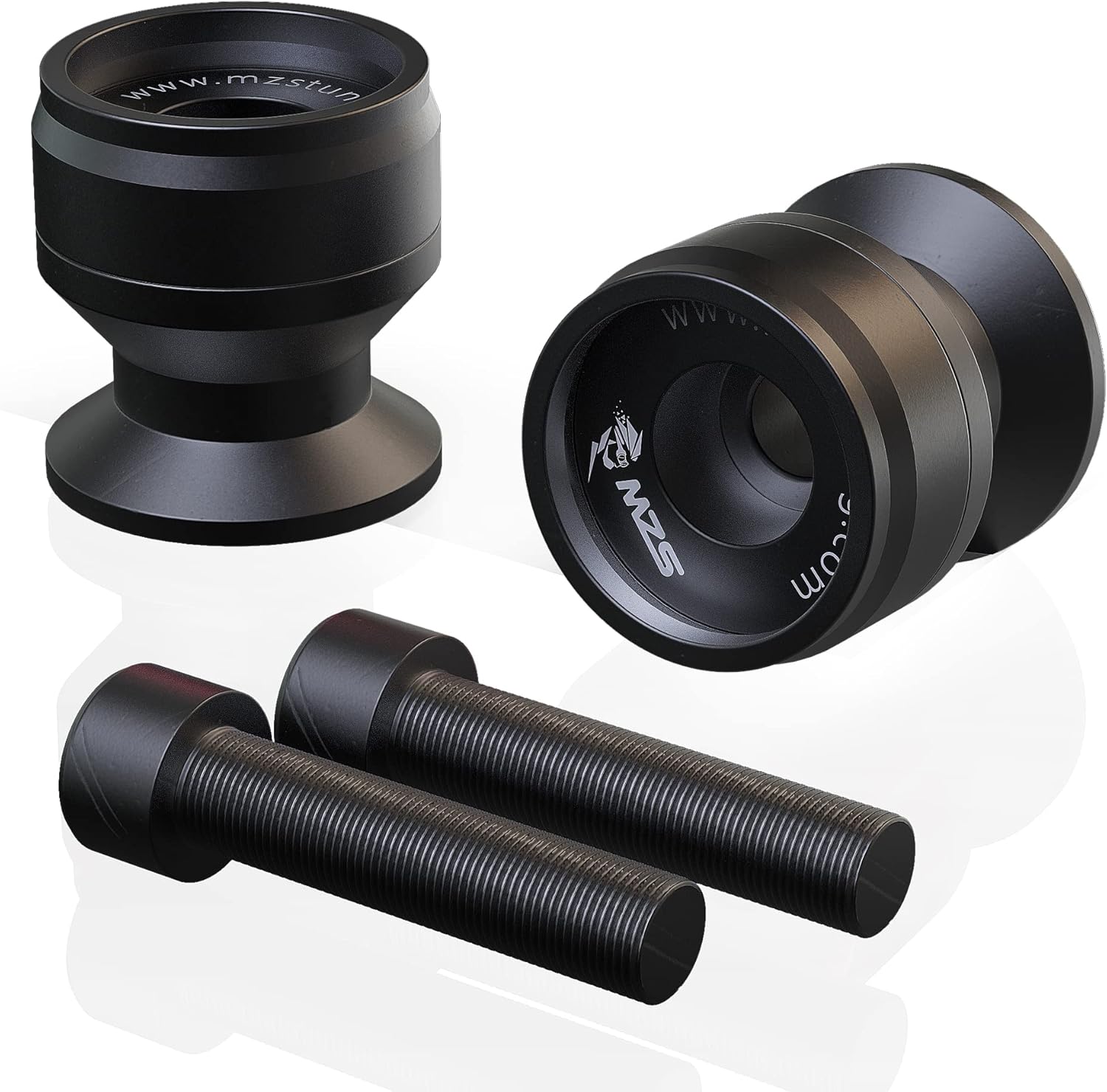 MZS 10MM Swingarm Spools, Universal M10 x 1.25 and M10 X1.5 Motorcycle Sliders Stand CNC Black Compatible with EX250 EX300 EX650 Z1000SX Z750 Z1000 ZX6R ZX7R ZX10R ZX12R ZX14R ZZR600 EN650 390 790
