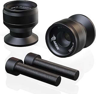 MZS 10MM Swingarm Spools, Universal M10 x 1.25 and M10 X1.5 Motorcycle Sliders Stand CNC Black Compatible with EX250 EX300 EX650 Z1000SX Z750 Z1000 ZX6R ZX7R ZX10R ZX12R ZX14R ZZR600 EN650 390 790