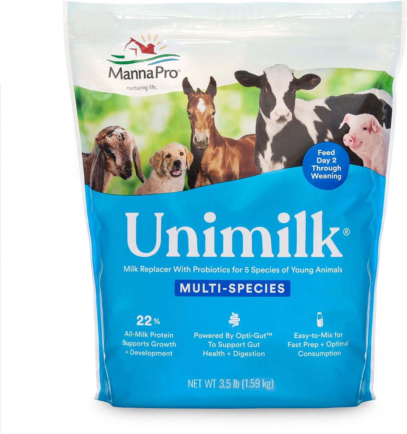 Manna Pro Unimilk 22-15 Milk Replacer, 3.5 lb