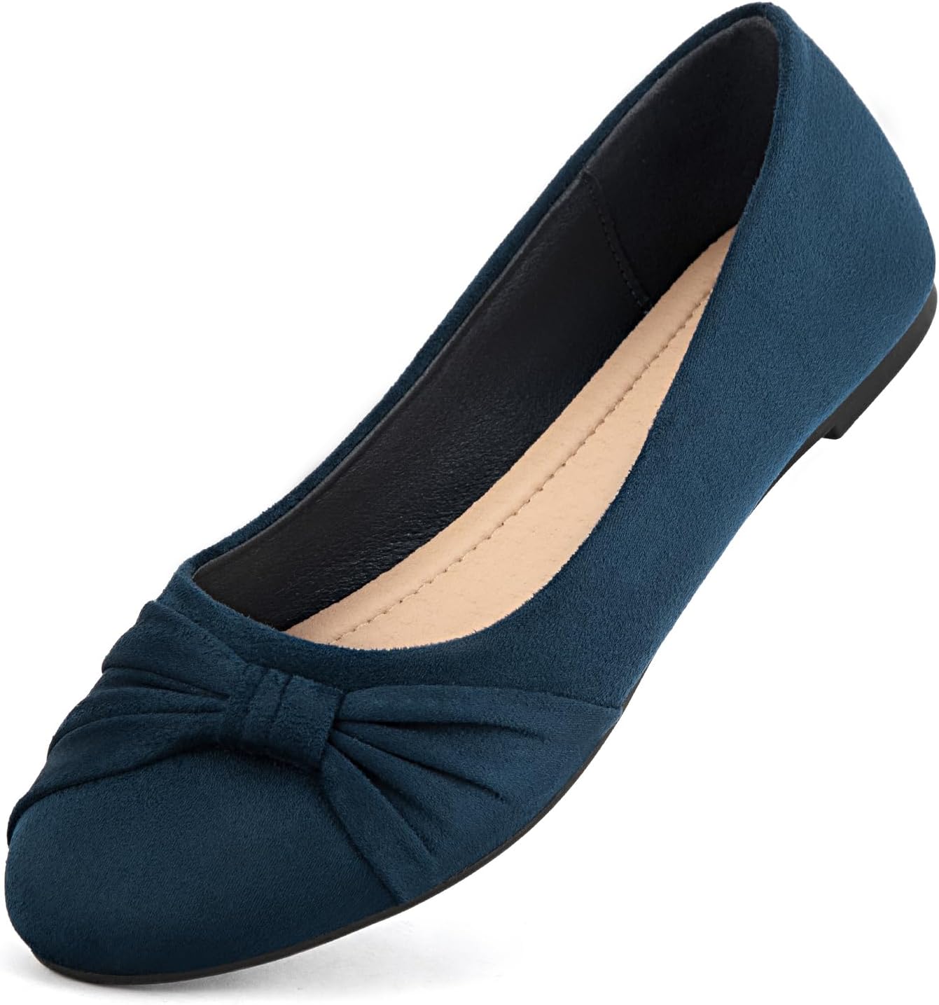 MaxMuxun Womens Ballet Flat Slip On Bow Tie Ballet Pumps Dolly Shoes