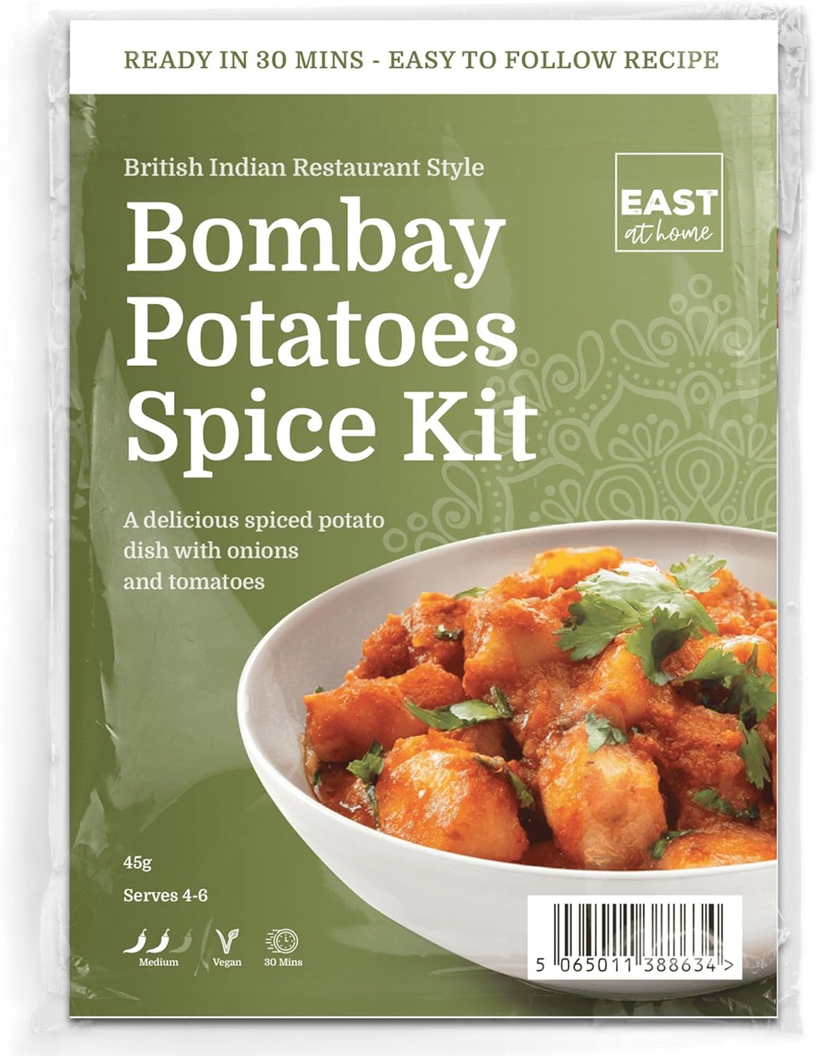 East at Home Bombay Potatoes Spice Kit - Authentic Indian Spice Blend with Aromatic and Flavorful Seasonings for Perfect Restaurant-Style Bombay Potatoes at Home, Easy to Prepare (3 pack)