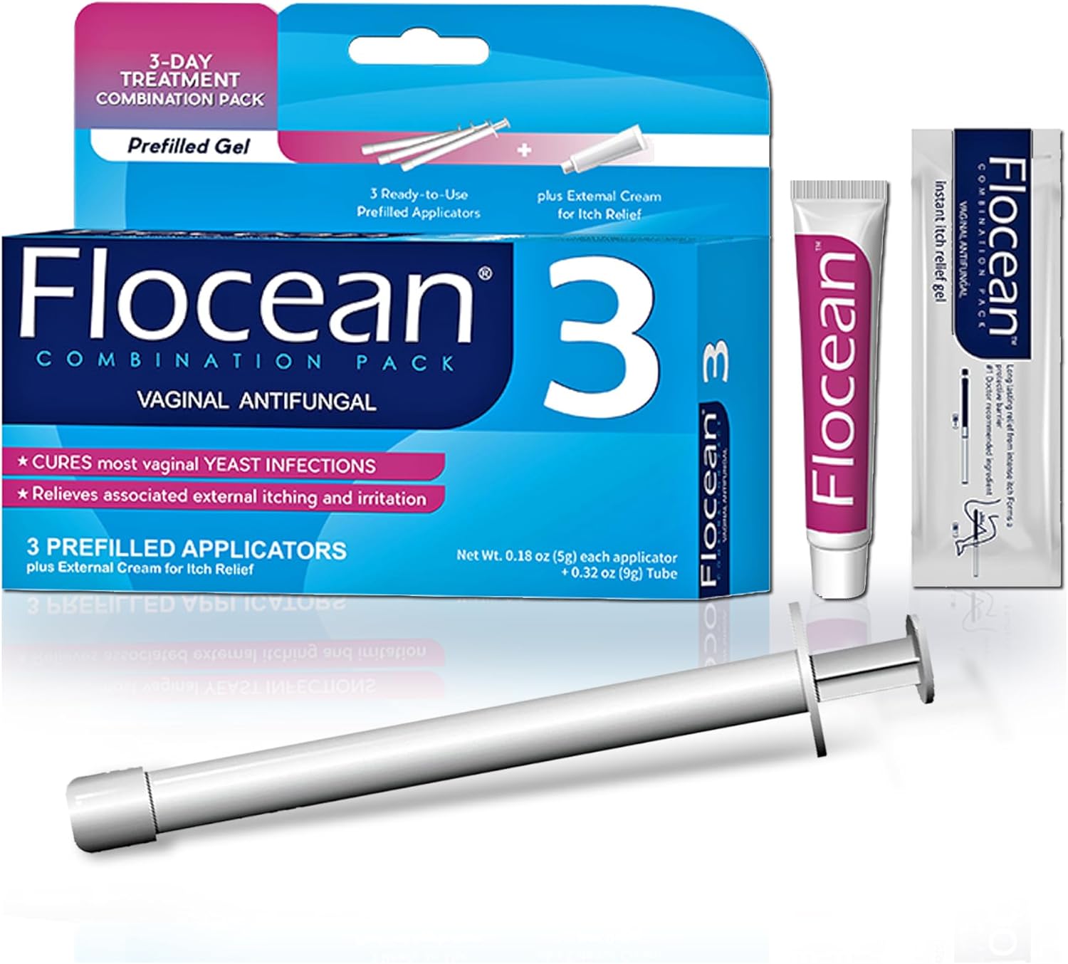 Gynecological Care Kit - Itching Relief Cream 5g + 3 x Vaginal Gel 9g | for Vaginal Itching, Burning, Pain, Redness & Infections | pH Balanced