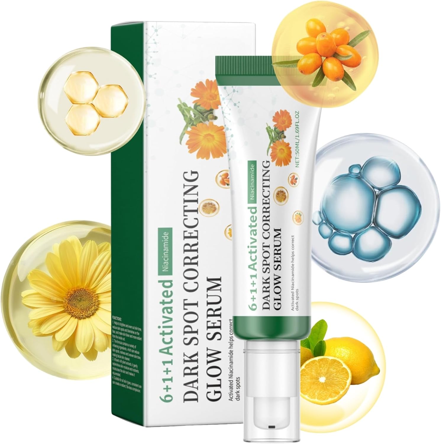Dark Spot Correcting Glow Serum - Face Serum for Women - Niacinamide Dark Spot Remover for Face - Brightening Serum with 5% Niacinamide - Uneven Skin Tone & Dark Spots Corrector （1pc）