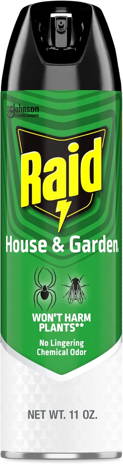 Raid House & Garden I, Kills Insects without Harming Plants, 11 oz