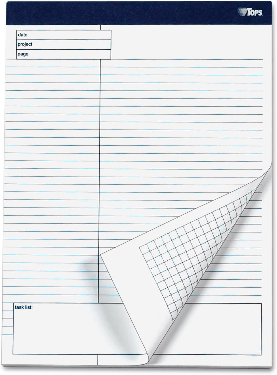 Tops 77102 Docket Gold Planning Pad, Legal/Wide, 8 1/2 x 11 3/4, White, 40 Sheets, 4/Pack