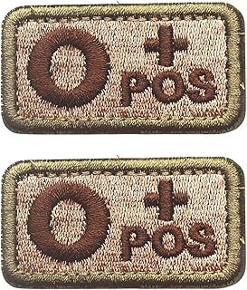 2 PCS Blimark Blood Type Patches, O+ Positive POS Patches, Hook and Loop, Embroidered Tactical Morale Patch for Backpacks, Clothing, Jeans, Hats, Bags, Helmets, Jersey, Army Vests,T-Shirts