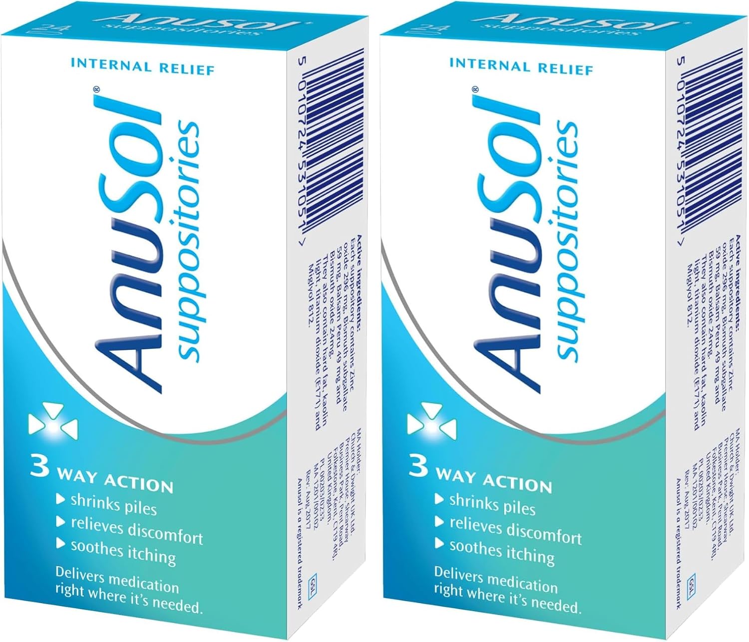 Anusol Suppositories – for Haemorrhoids & Related Conditions – Proven Formula Shrinks Piles, Relieves Discomfort & Soothes Itching – 48-Pack