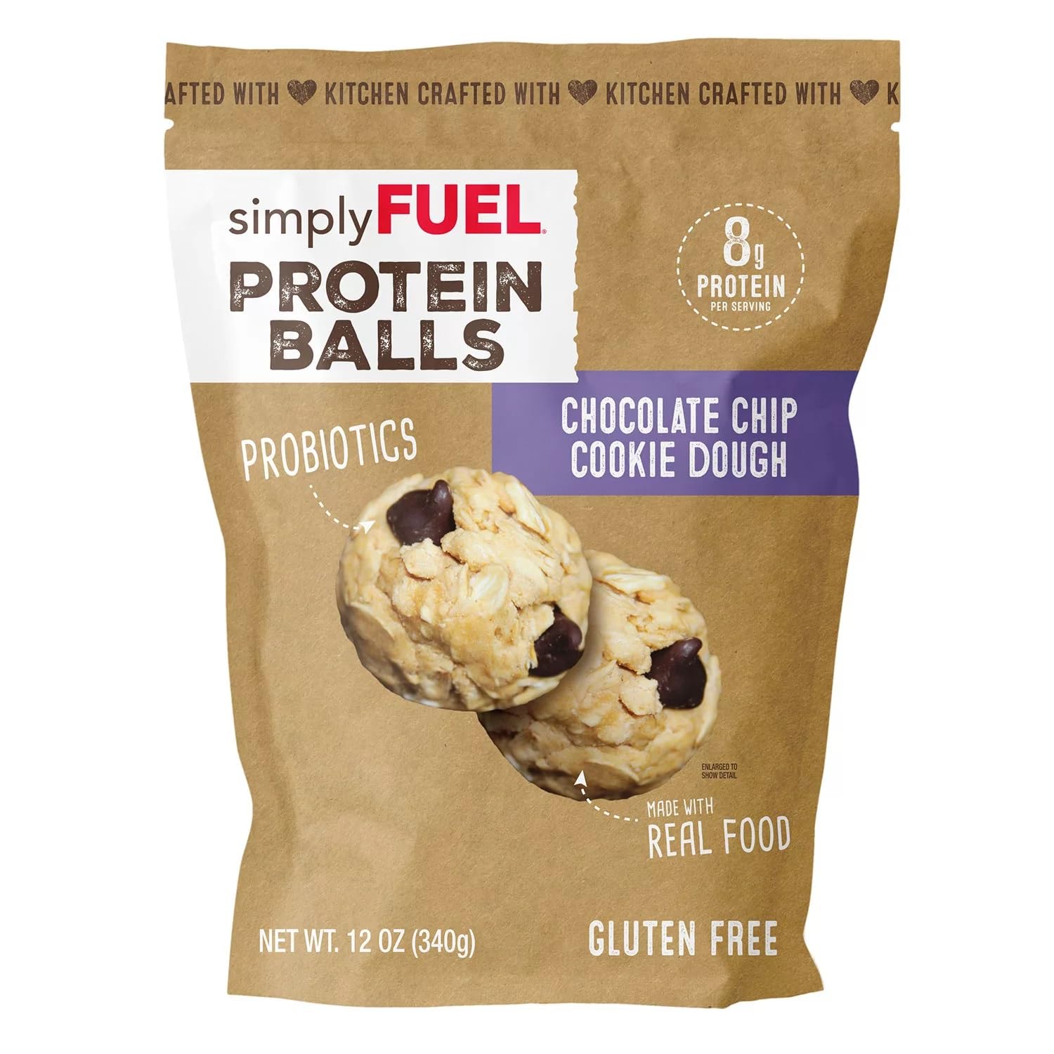 simplyFUEL Chocolate Chip Cookie Dough Protein Balls, 12 Ounce