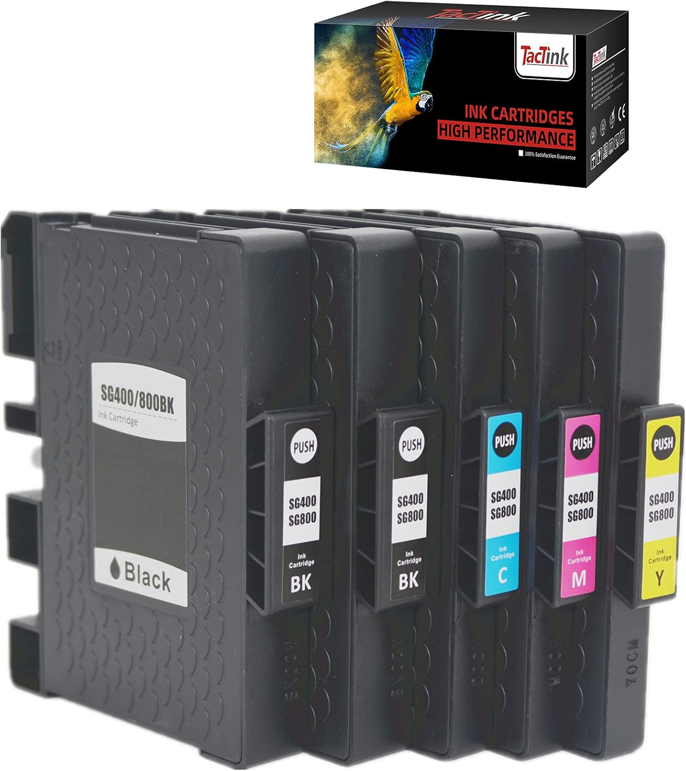 Sawgrass SG400 Ink Cartridges, Sublimation SG400 SG800 Ink Cartridge High Yied Replacement for Sawgrass Virtuoso SG 400 SG 800 Printer (2 Black,1 Cyan,1 Magenta,1 Yellow, 5-Pack)
