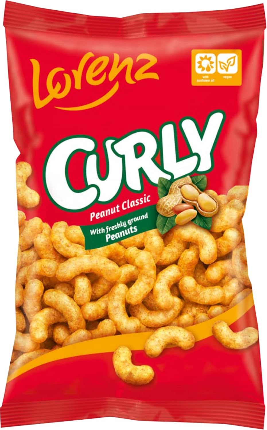 LORENZ CURLY PEANUT CLASSIC SNACKS 120G - 14 PACK