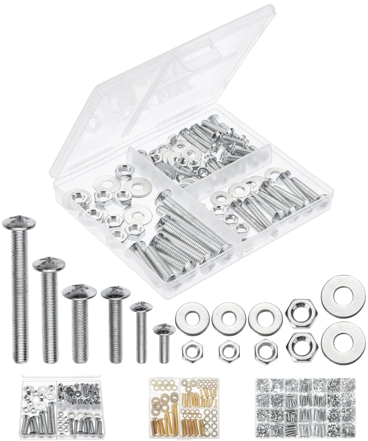 Mr. Pen- Bolts, Nuts, and Washer Assortment Kit, 113 pcs, Assorted Nuts and Bolts, Washer Kit