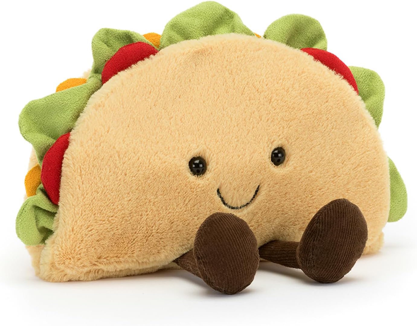 Jellycat Amuseables Taco Stuffed Toy, 6.5 inches - Food Plush - Fun Gift Idea