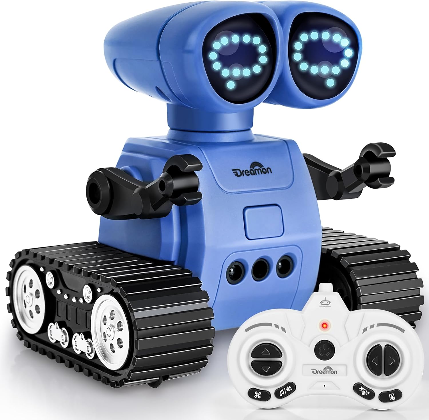 Dreamon Robot Toys for Kids Rechargeable Remote Control Robot with Music Emotional LED Eyes Programmable RC Robots Birthday for Boys Girls Age 3 4 5 6 7