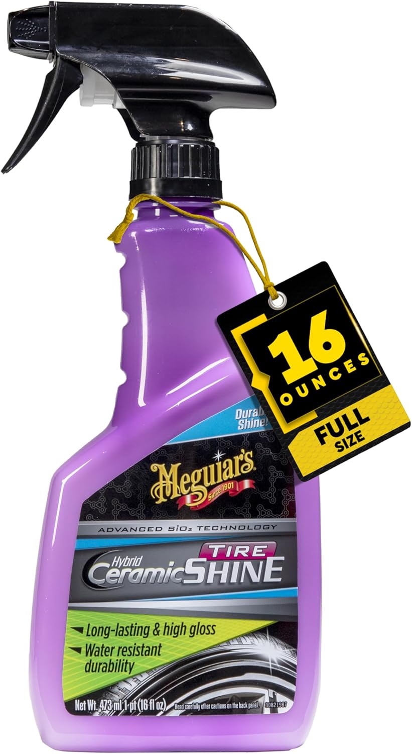Meguiar's Hybrid Ceramic Tire Shine - Long-Lasting Shine That's Durable & Water-Resistant Hybrid Ceramic Technology - 16 Oz Spray