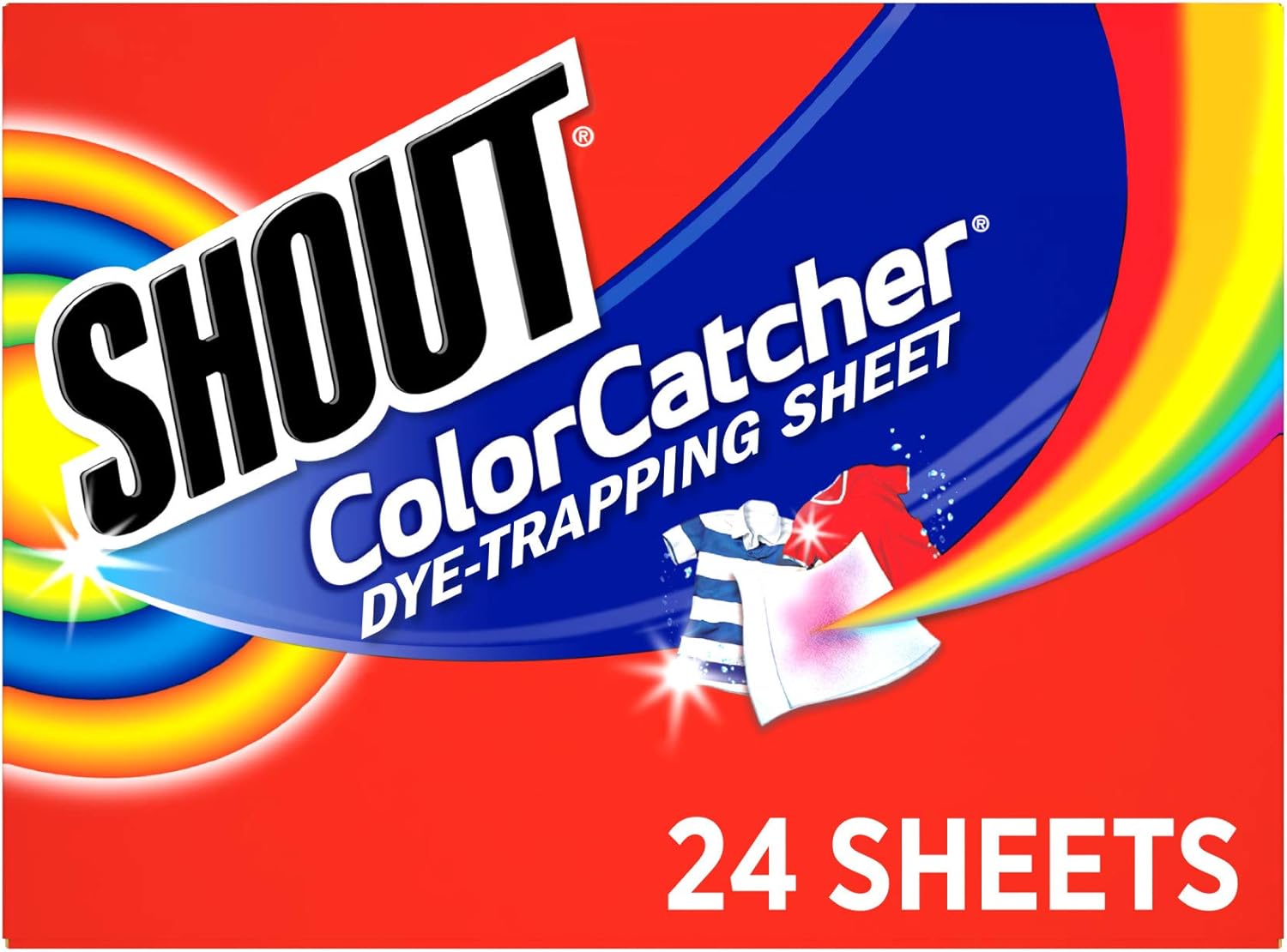 Shout Color Catcher Sheets for Laundry, Allow Mixed Washes, Prevent Color Runs and Maintain Original Clothing, 24 Count - Pack of 1