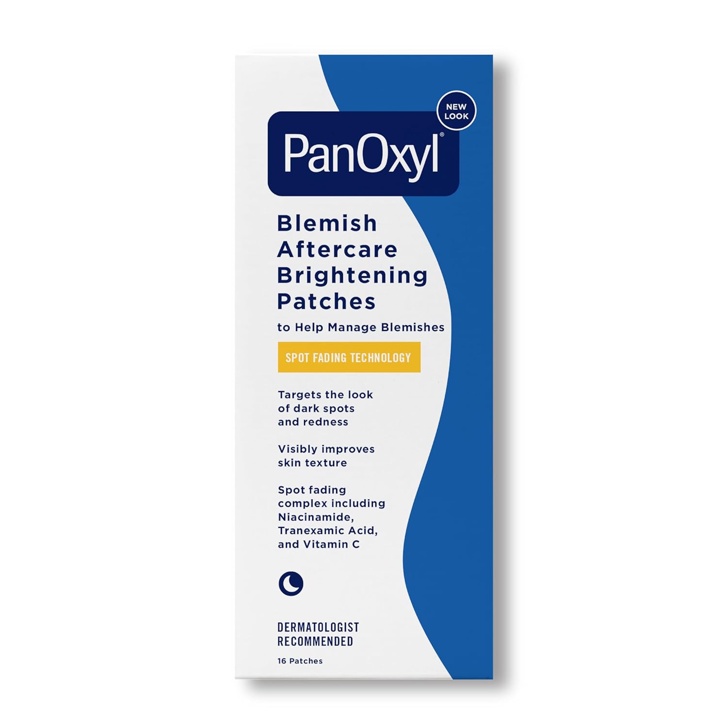 PanOxyl Blemish Brightening Patches: Dermatologist-Recommended, Help Fade Post-Acne Dark Spots and Reduce Redness, Large Clear Patches Cover a Bigger Area, Vegan & Latex-Free, 16ct