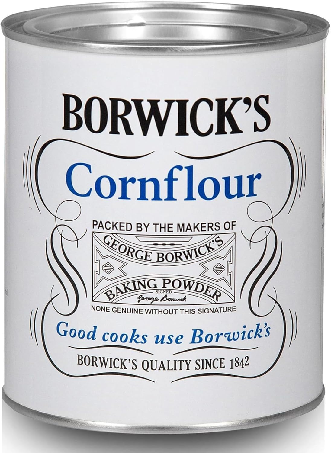 Borwick's Cornflour 400g – Pure White Cornflour for Baking and Cooking, Sauce and Gravy Thickener, Gluten-Free, Vegetarian Friendly Store Cupboard Staple