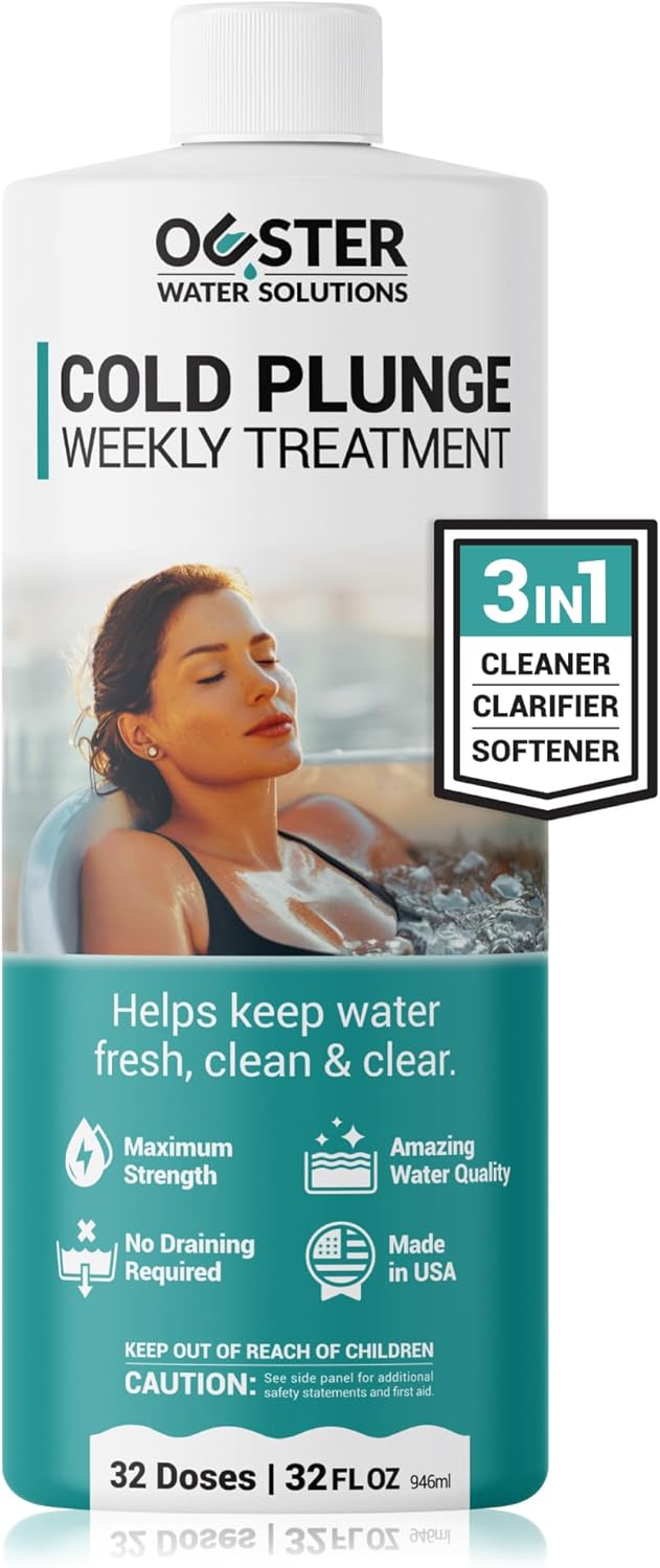 Bio Ouster 3in1 Weekly Cold Plunge Water Treatment - Cleaner, Clarifier, and Softener for Cold Plunge and Ice Bath - Water Stabilizer for Fresh, Crystal Clear Water - Made in USA (32oz)