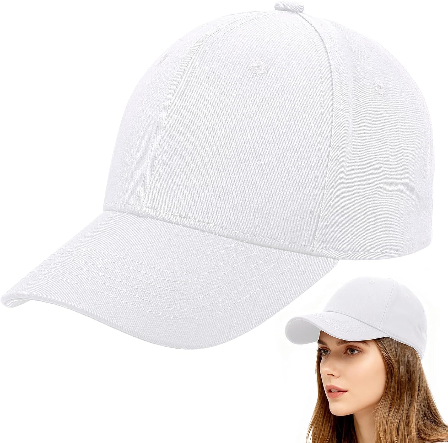 GWHOLE Baseball Cap Unisex Adjustable Cap Hat Classic Sports Casual Plain Summer Sun Hat for Men & Women