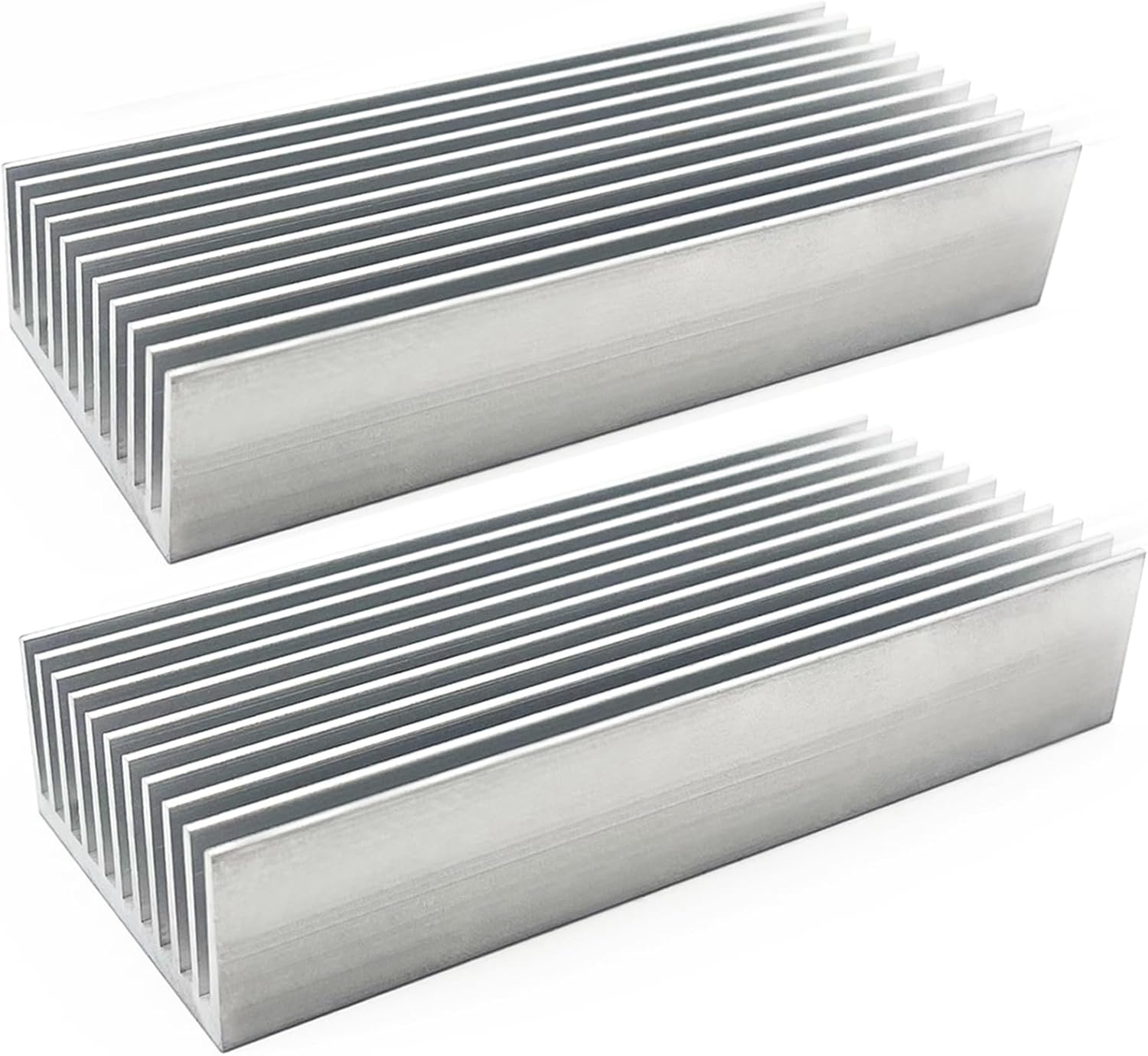 Awxlumv 2Pcs Aluminum Heatsink 100 x 40 x 20mm/ 3.94x1.57x0.79 inch Heat Sink Chipset Diffusion Cooling Fin Comb Heat Sinks Cooler for LED Peltier Thermal Module Tec1-12706 High Power Amplifi