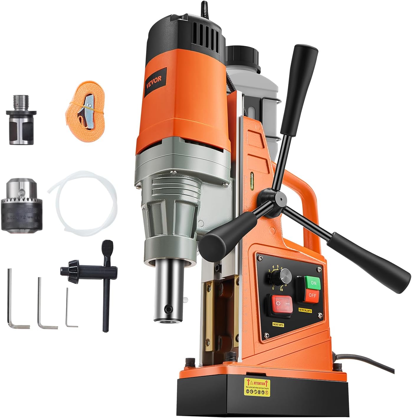 VEVOR Mag Drill Press, 1550W 2" Boring Diameter, 2922lbf Power Magnetic Drill, 500 PRM, 10-Speed, Electric Drilling Machine for Metal Surface, Industrial and Home Improvement