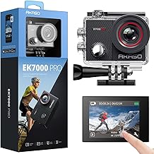 AKASO EK7000 Pro 4K Action Camera with Touch Screen EIS 131ft Waterproof Camera Remote Control 5x Zoom Underwater Camera with Helmet Accessories Kit