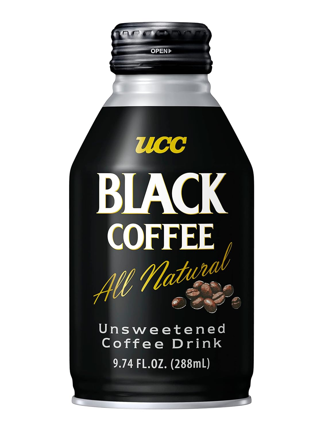 UCC Ready to Drink Black Coffee, 9.74 FL OZ (Pack of 24), All Natural Unsweetened Coffee, Instant Drinks, Ingredients Water & Coffee, Smooth and Creamy, Convenient Bottle, Imported from Japan