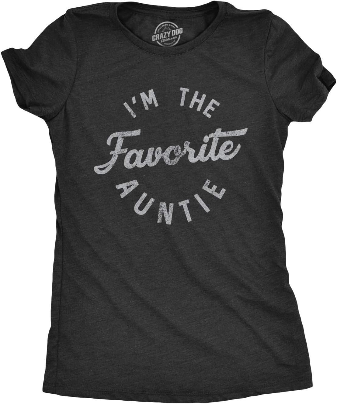 Womens Im The Favorite Auntie T Shirt Cute Niece Nephew Family Tee
