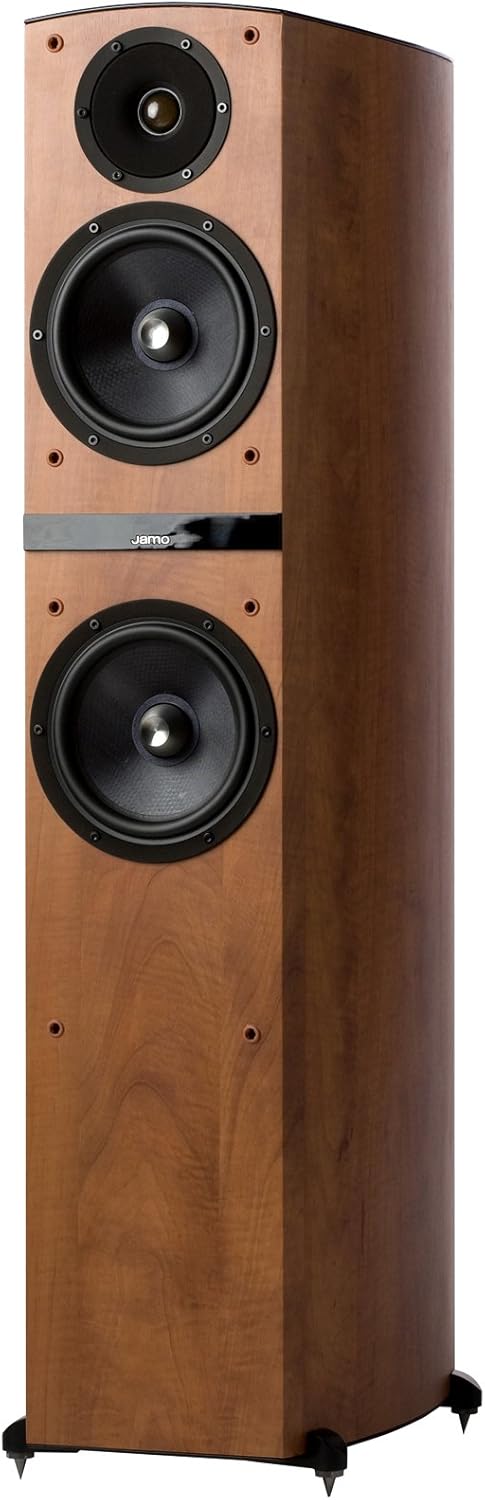 Jamo C 805 – SPEAKER 40 mm – 24000 Hz; Wood, Floor Standing Speakers, 201 x 347 x 877)