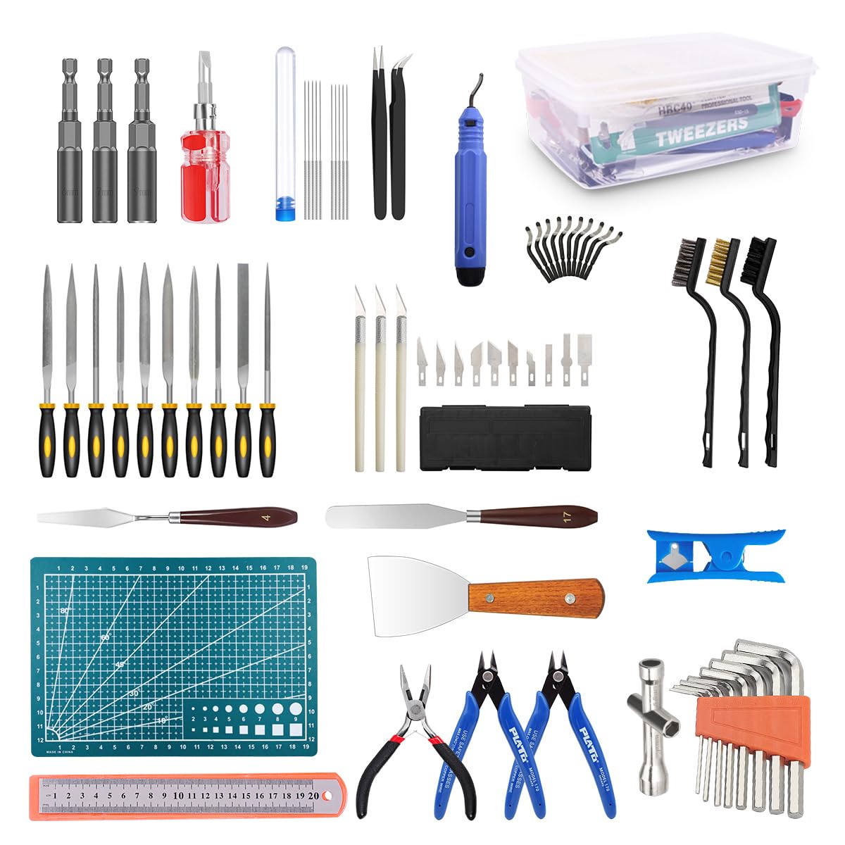 3D Printer Accessories Tool Kit, Mintion 73 PCS 3D Printer Accessories with Nozzle Cleaning Kit, Removal Nozzle Screwdriver Kit, Deburring Tools, Wrench, Tweezers, Pliers, More 3D Printing tools
