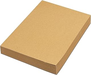 Bright Creations 200 Pack Brown Craft Paper Sheets 8.5 x 11 in Letter Size - 30 gsm Construction Paper for DIY Projects