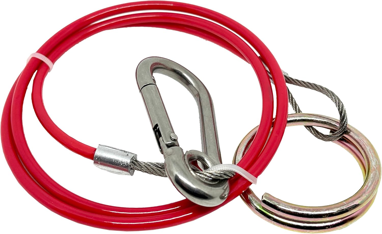 Double Dragon Heavy Duty Trailer Caravan Breakaway Break Away Cable, Durable, Williams Caravan Horsebox Boat Plant Coupling Safety Cable, Burst Ring, 1M Stainless Steel Cable, Pull-off Force ≥ 400kg