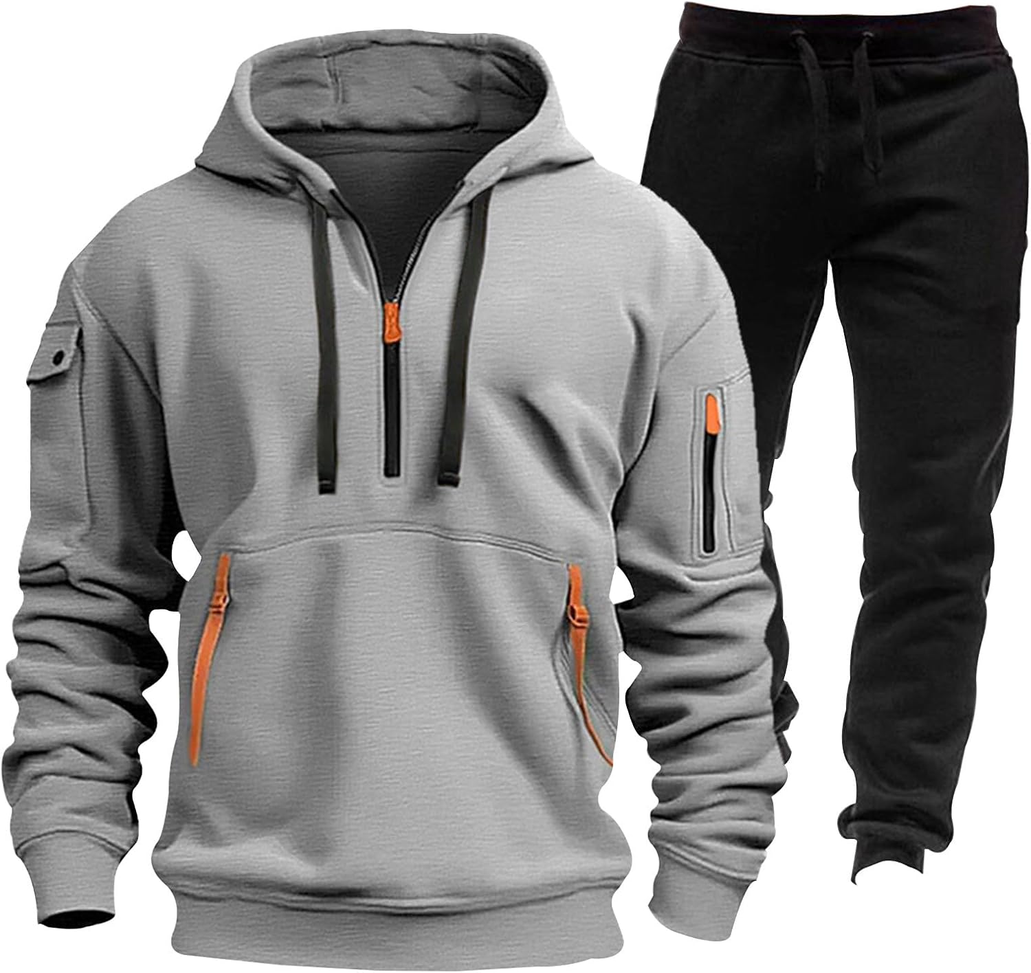 Track Suits Mens 2 Piece Hoodie Jogging Gym Sweat Suits for Men Jogging Sweatshirts and Sweatpant Sweatsuits Sets