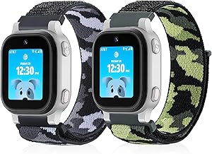 Replacement Band Compatible with AT&T amiGo Jr Watch/Cosmo JrTrack 3/JrTrack 2 SE/JrTrack 2/JrTrack Watch, Hook & Loop Soft Nylon Bands Accessories for Boy Girl