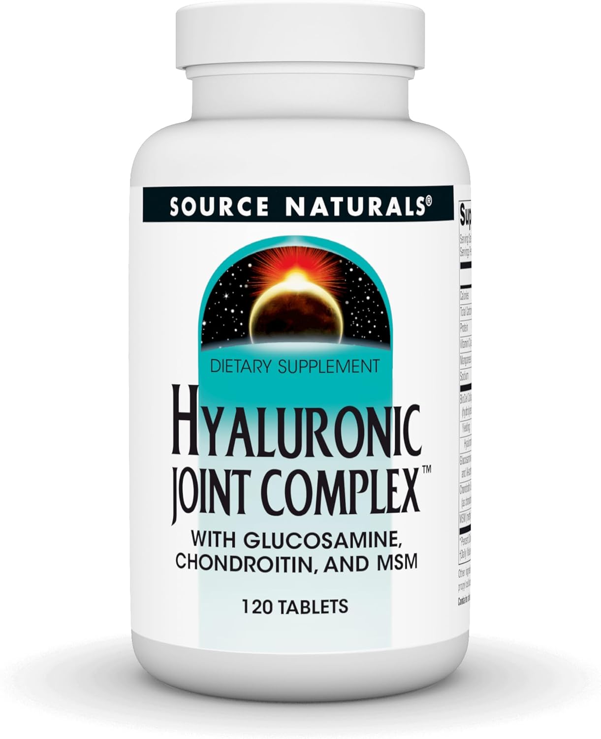 Source Naturals Hyaluronic Joint Complex with Glucosamine, Chondroitin & MSM Extra Strength - 120 Tablets